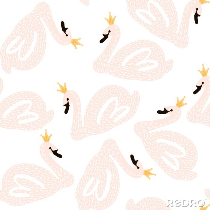 Sticker  Cygnes royaux