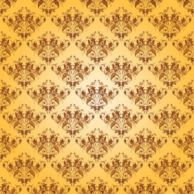 Sticker  Damassé motif floral.