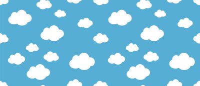 Sticker  De fabuleux nuages sur un fond bleu