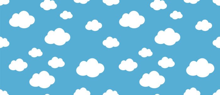 Sticker  De fabuleux nuages sur un fond bleu