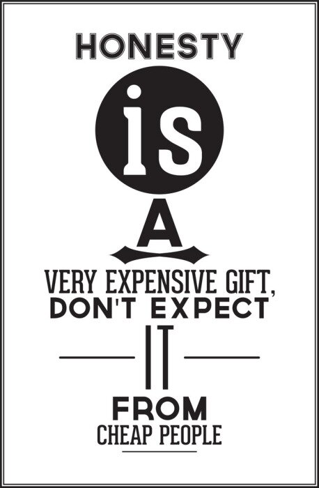 Sticker  Décoration murale sur la sincérité