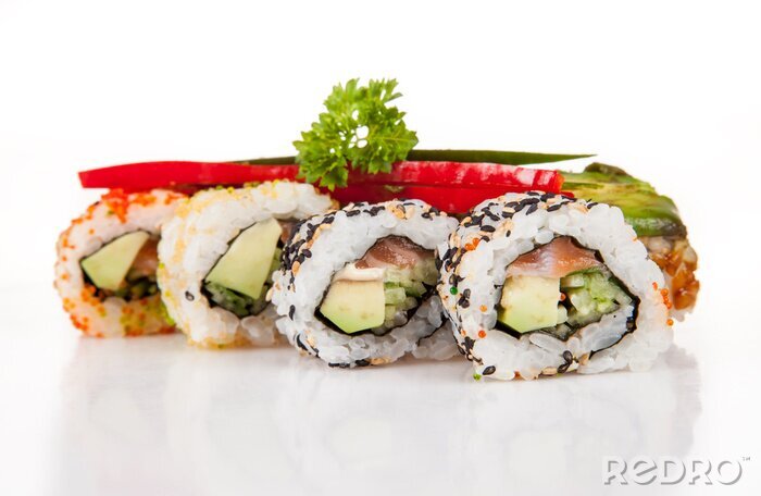 Sticker  Délicieux morceaux de sushi