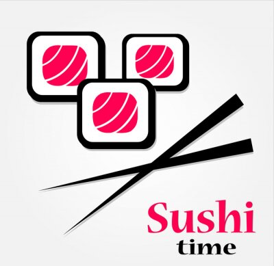 Sticker  Délicieux sushi frais logo