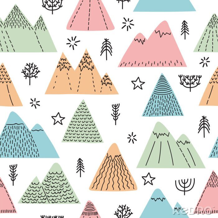 Sticker  Des pics aux pastels