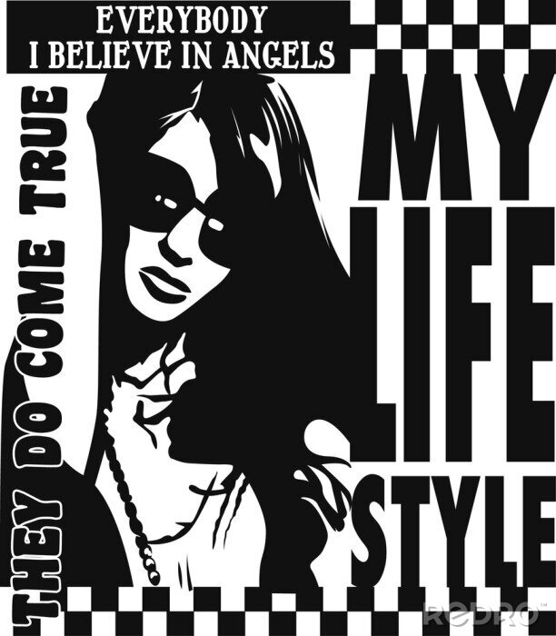 Sticker  design femme pop art