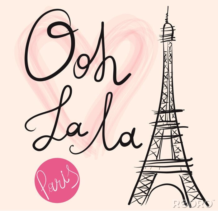 Sticker  Dessin animé Tour Eiffel