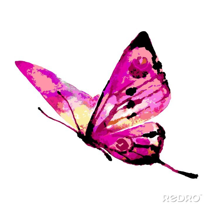 Sticker  Dessin subtil avec un papillon