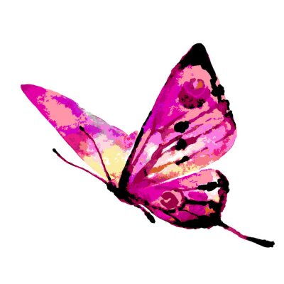Sticker  Dessin subtil avec un papillon