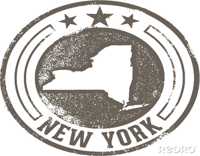 Sticker  Dessiné à la main New York State Design