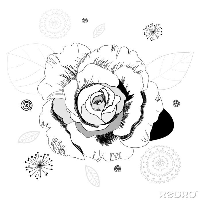 Sticker  Dessiner avec une fleur
