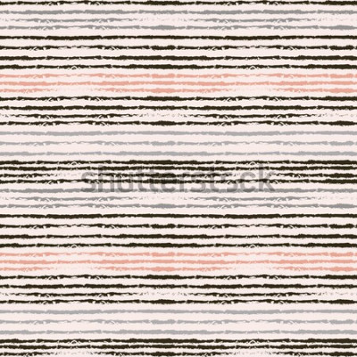 Sticker  Dessinés à la main motif sans soudure de rayures gris rose, clair et foncé pastel. Coups de pinceau horizontaux répétant la texture vectorielle. - stock vector