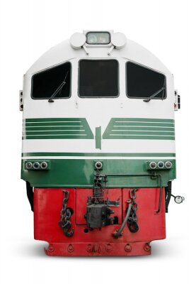 Sticker  Diesel, locomotive, blanc