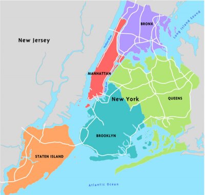 Sticker  Districts de New York