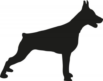 Sticker  Dobermann debout