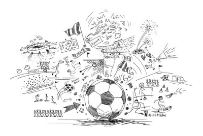 Sticker  doodle de football