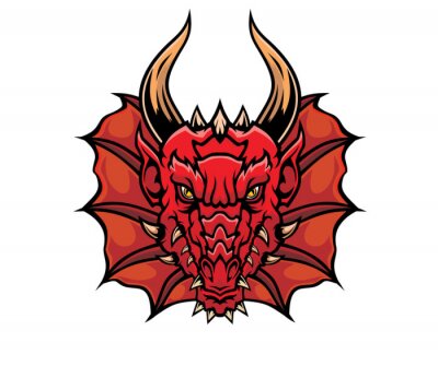 Sticker  Dragon head.	