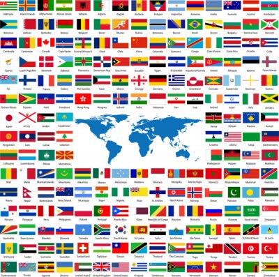 Sticker  Drapeaux de partout dans le monde