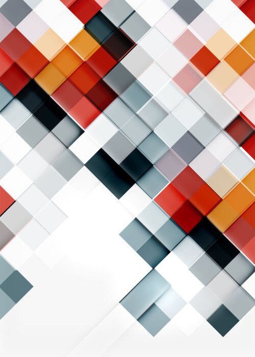 Sticker  Échiquier avec champs multicolores