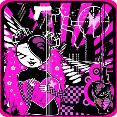 Sticker  emo et le cœur