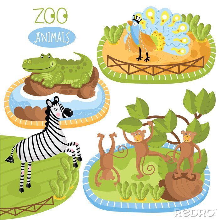 Sticker  Ensemble d'animaux
