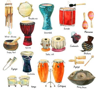 Sticker  ensemble d'instruments à percussion