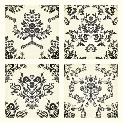 Sticker  Ensemble de modèles de damassé