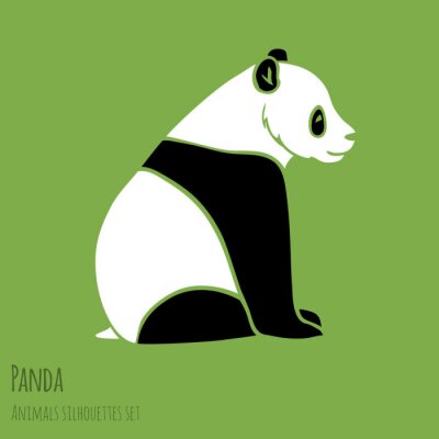 Ensemble de silhouettes vecteur Panda