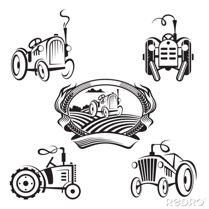 Sticker  ensemble de tracteurs