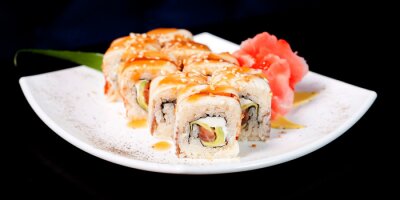 Sticker  Ensemble, rouleaux, bois, sombre, table