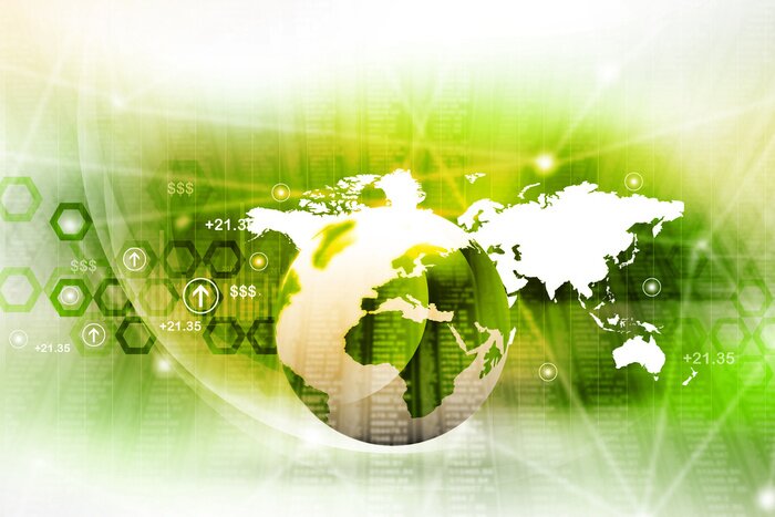 Sticker  Entreprise fond abstrait du monde