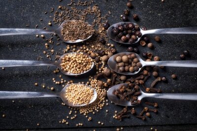 Sticker  Épices sextet, épices et cuillères