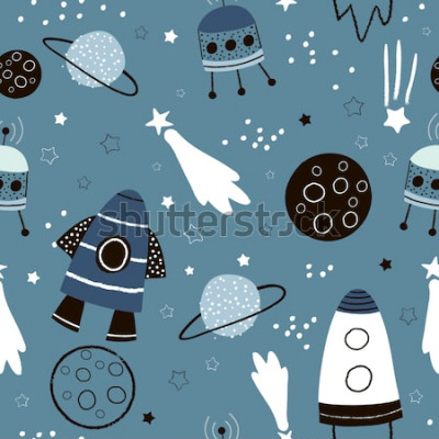 Sticker  Espace extra-atmosphérique pour enfants collection d'illustrations thématiques