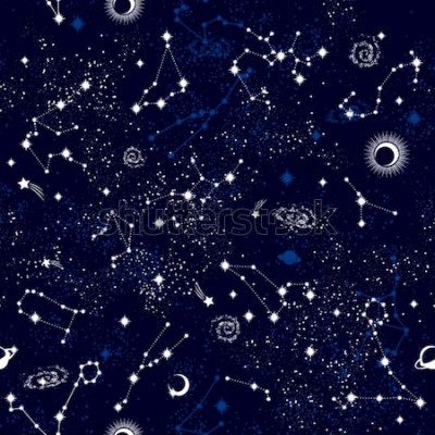 Sticker  Espace extra-atmosphérique pour enfants graphiques avec constellations
