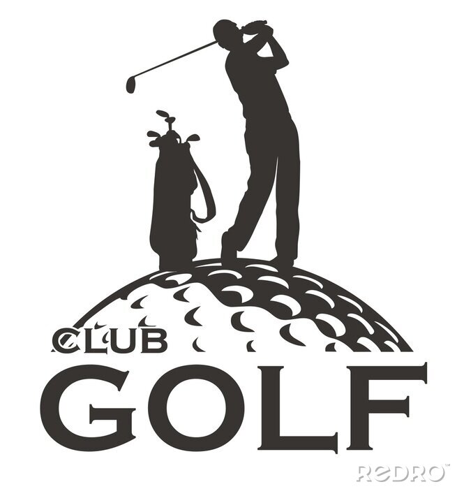 Sticker  Étiquettes de vecteur de golf, logos, club de golf, centre de formation.