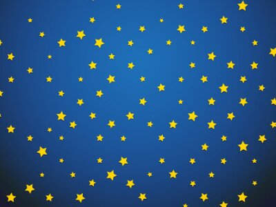 Sticker  étoile jaune sur fond bleu