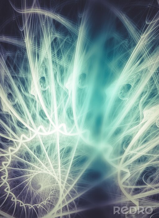 Sticker  Étoiles. Creative conception fond, des styles de fractale avec desi de couleur