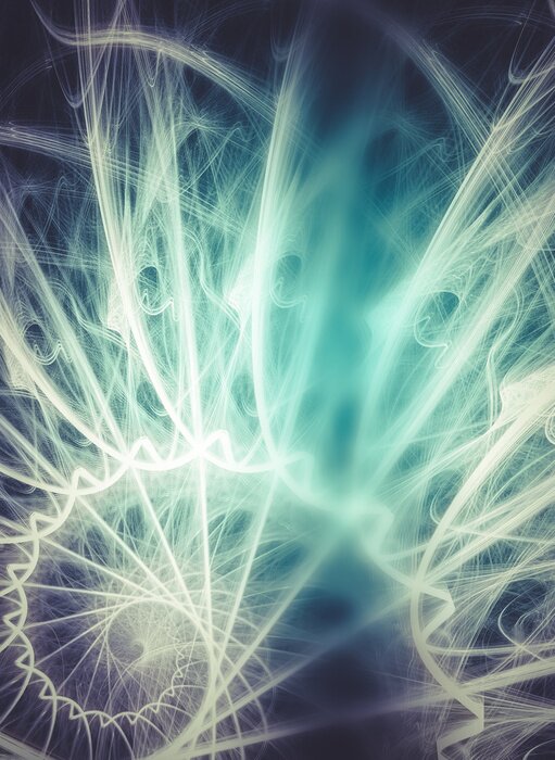 Sticker  Étoiles. Creative conception fond, des styles de fractale avec desi de couleur