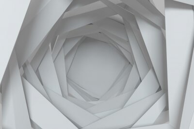 Sticker  évidement 3d dans une structure spatiale blanche
