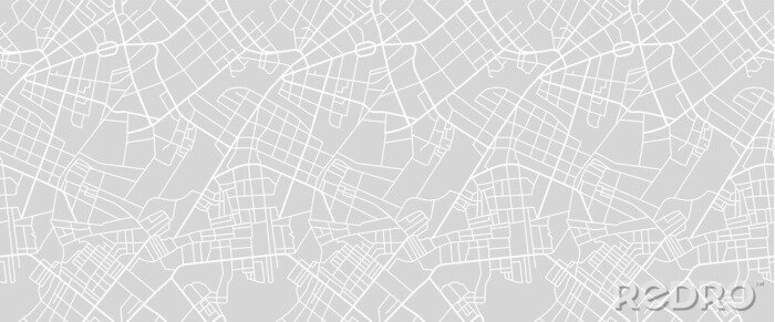 Sticker  Exemple d'un plan avec les rues d'une ville