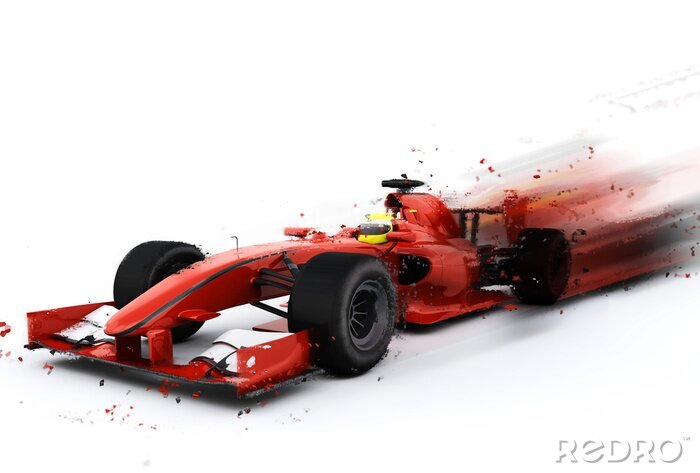 Sticker  F1 voiture de course générique avec effets spéciaux