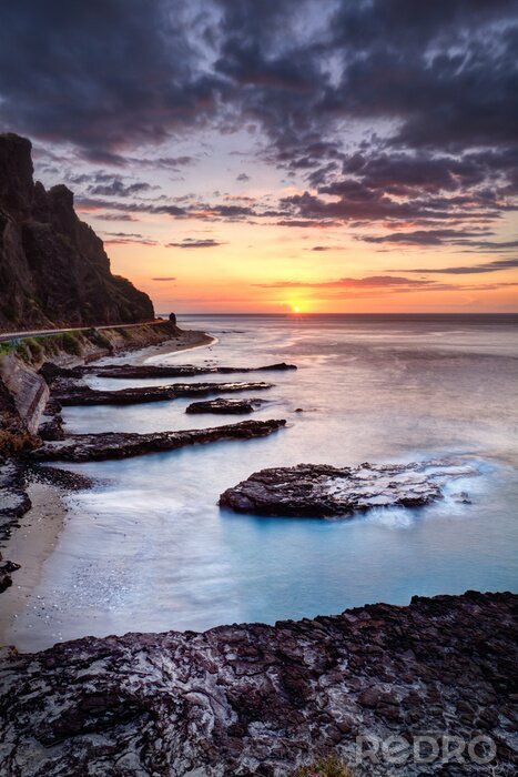 Sticker  Falaises rocheuses au bord de la mer