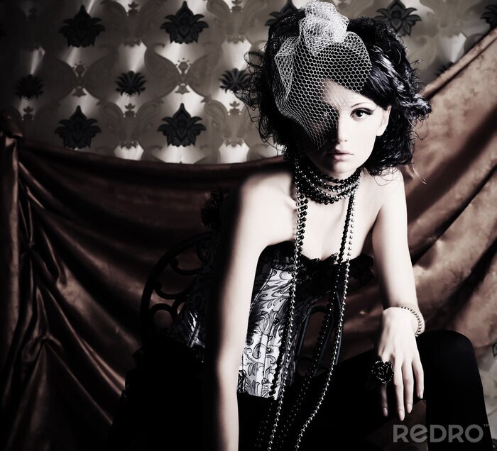 Sticker  Femme dans un corset