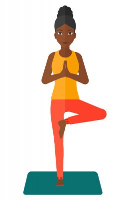 Sticker  Femme, pratiquer, yoga