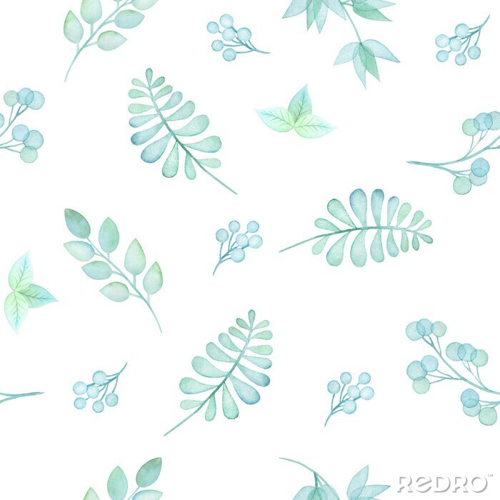 Sticker  Feuilles d'aquarelle douces