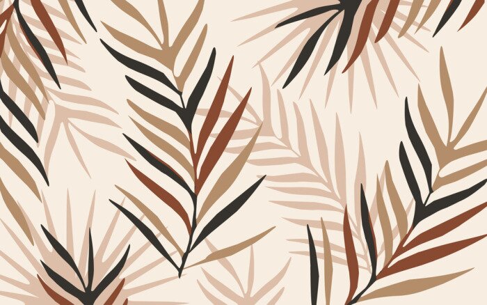 Sticker  Feuilles de palmier dans le style scandinave