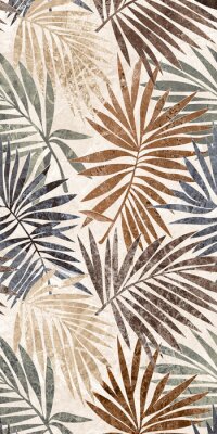 Sticker  Feuilles de palmier en or élégant