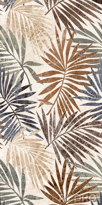 Sticker  Feuilles de palmier en or élégant