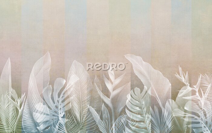 Sticker  Feuilles de palmier et de monstera