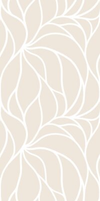 Sticker  Feuilles géométriques en beige