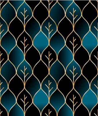 Sticker  Feuilles style oriental